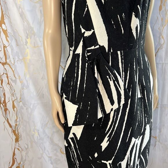 DAvid Meister, black and white print dress - Picture 8 of 8